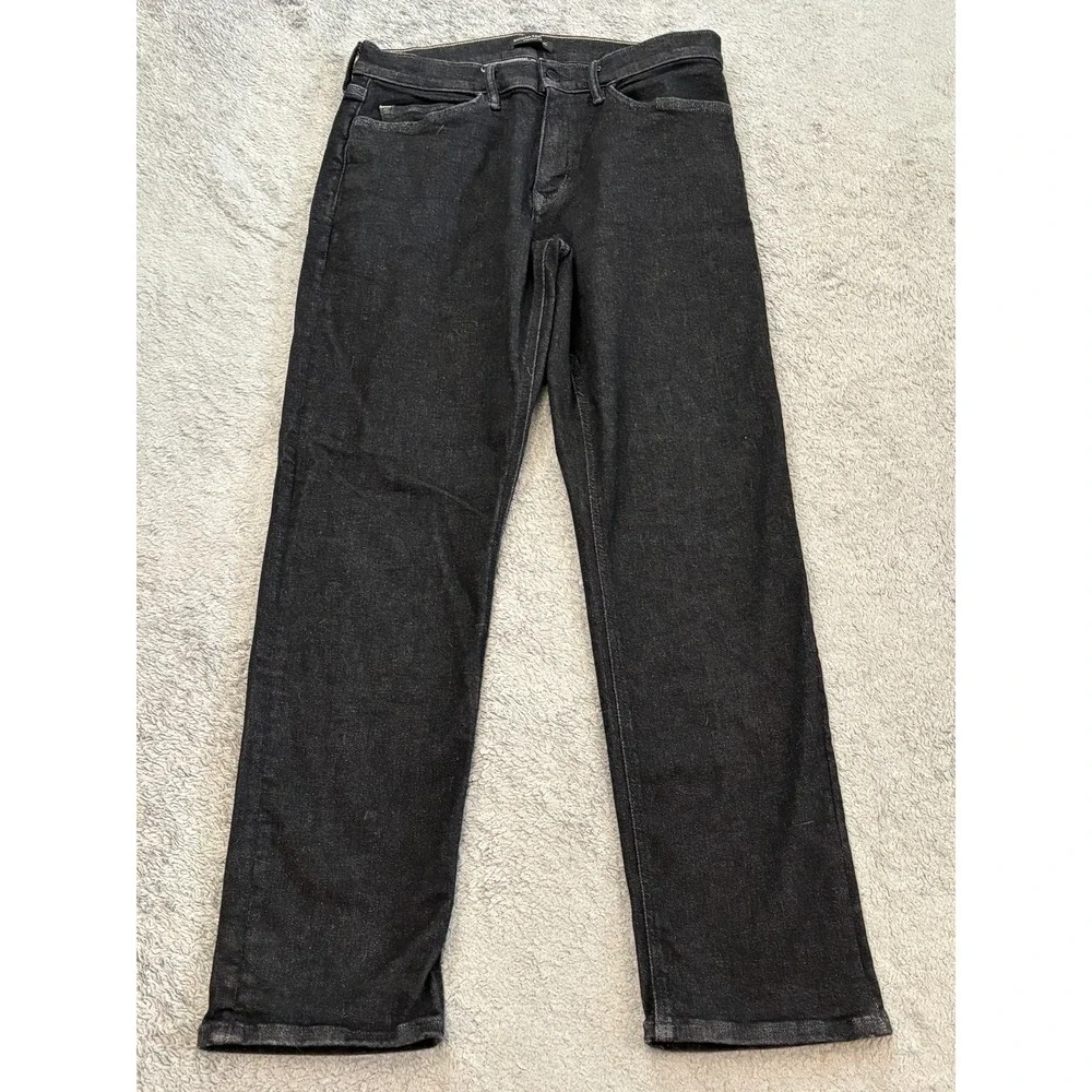 Banana Republic Jeans Mens 32x30 Black Straight Fit Stretch Casual Rocker Grunge